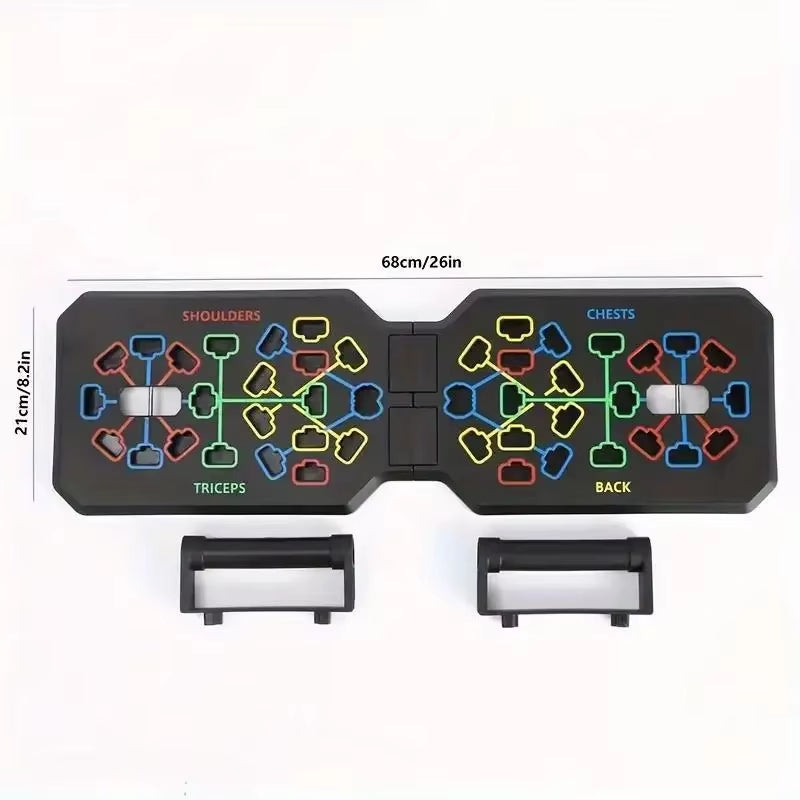 Portable Multifunctional Push-Up Board Set with Handles Foldable Fitness Equipment for Chest Abdomen Arms and Back Training