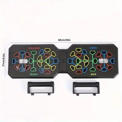Portable Multifunctional Push-Up Board Set with Handles Foldable Fitness Equipment for Chest Abdomen Arms and Back Training