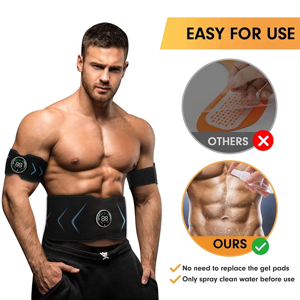 Paddsun Abdominal Muscle Stimulator Belt Electric ABS Fitness Toner Trainer Workout