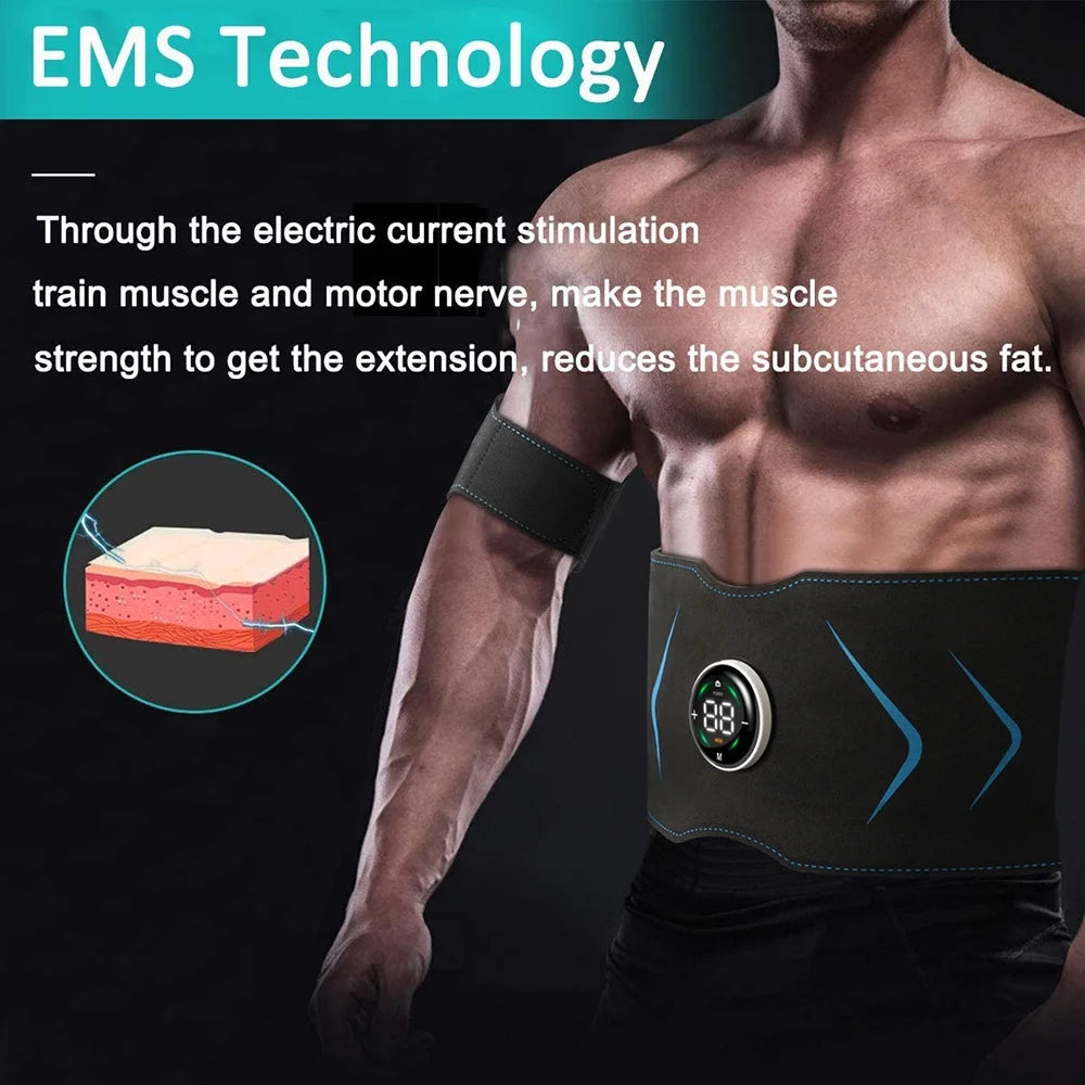 Paddsun Abdominal Muscle Stimulator Belt Electric ABS Fitness Toner Trainer Workout