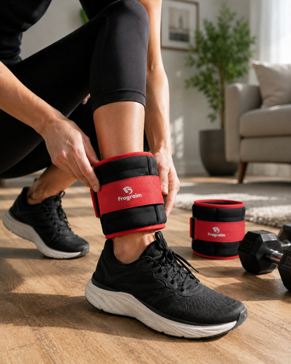 Adjustable Ankle Weights with Removable Inserts