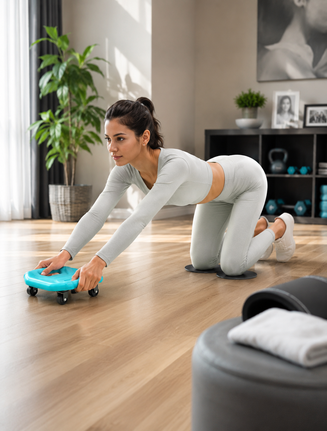 Ab Roller Wheel with Knee Pads – Core Workout Trainer