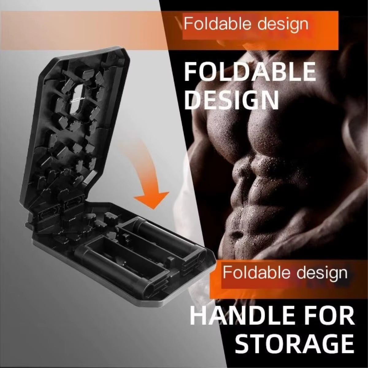 Portable Multifunctional Push-Up Board Set with Handles Foldable Fitness Equipment for Chest Abdomen Arms and Back Training